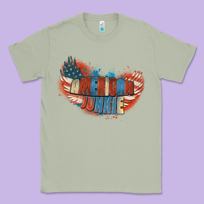 American Junkie 4th Of July Classic Tee Designed By Fadigitalartstudio