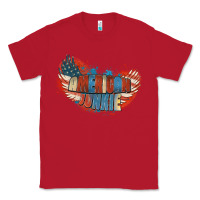 Red American junkie 4th of july Classic Tee - FaDigitalArtStudio