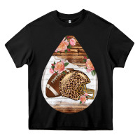 Black american football and western roses teardrop Heavy Core Tee - BundleAndBundleShop
