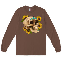 Chestnut skull flowers and gemstone Long Sleeve Tee - Artiststas