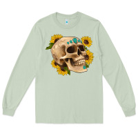 Matcha skull flowers and gemstone Long Sleeve Tee - Artiststas