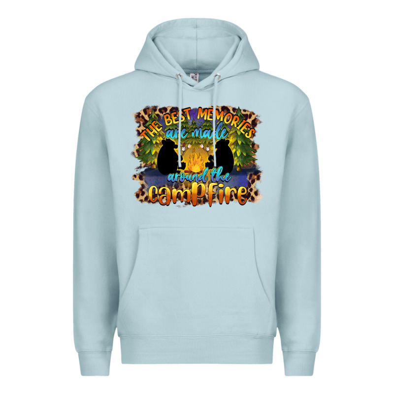 The Best Memories Are Made Around The Campfire Camping Premium Hoodie by BarkalooDesign | Teevron