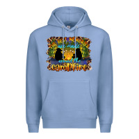 Colony Blue the best memories are made around the campfire camping Premium Hoodie - BarkalooDesign