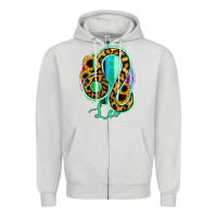Dove Grey Leo Zodiac Sign Sunflower Leopard Serape Zipper Hoodie - RanaPortraitStore
