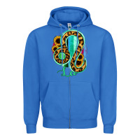 True Royal Leo Zodiac Sign Sunflower Leopard Serape Zipper Hoodie - RanaPortraitStore