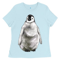 Baby Blue baby penguin Ladies Tee - LillyAllenDesigns
