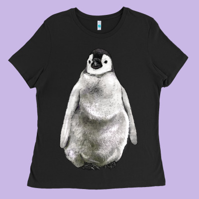 Baby Penguin Ladies Tee Designed By Lillyallendesigns
