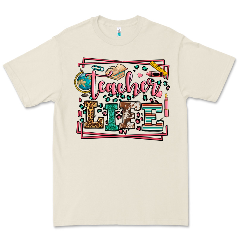 Teacher Life Leopard Frame Premium Tee by LillyAllenDesigns | Teevron