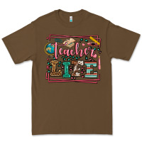 Cacao Teacher life leopard frame Premium Tee - LillyAllenDesigns