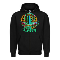 Libra Zodiac Sign Sunflower Leopard Serape Zipper Hoodie | Teevron