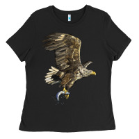 Black American White Sea Eagle Ladies Tee - LillyAllenDesigns