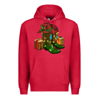 Cardinal cowboy hat with boots christmas Premium Hoodie - RanaPortraitStore