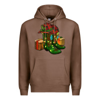 Chestnut cowboy hat with boots christmas Premium Hoodie - RanaPortraitStore