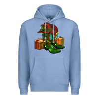 Colony Blue cowboy hat with boots christmas Premium Hoodie - RanaPortraitStore