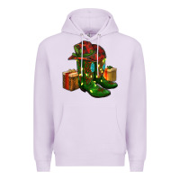 Lilac cowboy hat with boots christmas Premium Hoodie - RanaPortraitStore