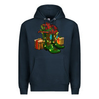 Navy cowboy hat with boots christmas Premium Hoodie - RanaPortraitStore