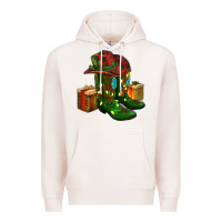 Pale Pink cowboy hat with boots christmas Premium Hoodie - RanaPortraitStore