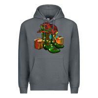 Rock cowboy hat with boots christmas Premium Hoodie - RanaPortraitStore