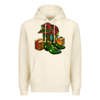Sandshell cowboy hat with boots christmas Premium Hoodie - RanaPortraitStore