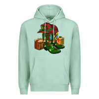 Seafoam cowboy hat with boots christmas Premium Hoodie - RanaPortraitStore