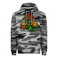 Slate Camo cowboy hat with boots christmas Premium Hoodie - RanaPortraitStore