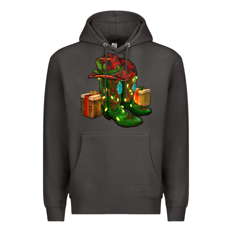 Cowboy Hat With Boots Christmas Premium Hoodie by RanaPortraitStore | Teevron