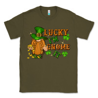 Army Green lucky i'm gnome it St. Patricks Day Classic Tee - FaDigitalArtStudio