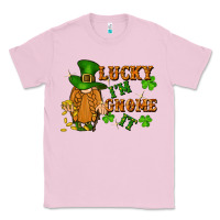 Bubblegum Pink lucky i'm gnome it St. Patricks Day Classic Tee - FaDigitalArtStudio