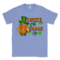 Colony Blue lucky i'm gnome it St. Patricks Day Classic Tee - FaDigitalArtStudio