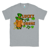 Heather Grey lucky i'm gnome it St. Patricks Day Classic Tee - FaDigitalArtStudio
