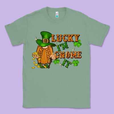Lucky I'm Gnome It St. Patricks Day Classic Tee Designed By Fadigitalartstudio