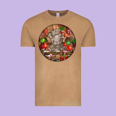 Christmas Merino Wool Sheep Vintage Tee Designed By Lillyallendesigns