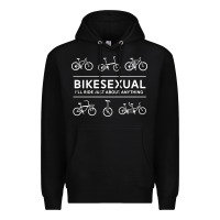 Black bikesexual   cyclist bicycle biking bike cycling t shirt tee gift Premium Hoodie - DesigneFamous