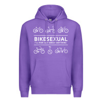 Purple bikesexual   cyclist bicycle biking bike cycling t shirt tee gift Premium Hoodie - DesigneFamous