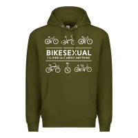 Army Green bikesexual   cyclist bicycle biking bike cycling t shirt tee gift Premium Hoodie - DesigneFamous