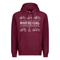 Burgundy bikesexual   cyclist bicycle biking bike cycling t shirt tee gift Premium Hoodie - DesigneFamous