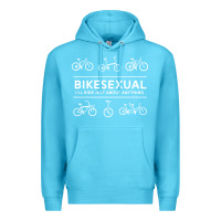 Ocean Blue bikesexual   cyclist bicycle biking bike cycling t shirt tee gift Premium Hoodie - DesigneFamous