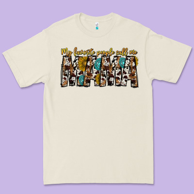 My Favorite Peoplle Call Me Mama Premium Tee Designed By Cowhidedigitalart