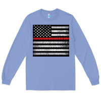 Colony Blue thin red line American flag metal floor Long Sleeve Tee - Artiststas