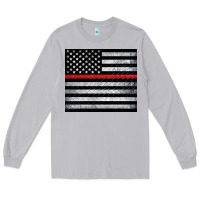 Moon Dust thin red line American flag metal floor Long Sleeve Tee - Artiststas