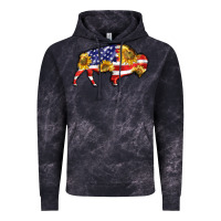 Cloud Black bison amerıcan flag Vintage Hoodie - BarkalooDesign