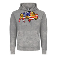 Cloud Rock bison amerıcan flag Vintage Hoodie - BarkalooDesign