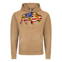 Vintage Camel bison amerıcan flag Vintage Hoodie - BarkalooDesign