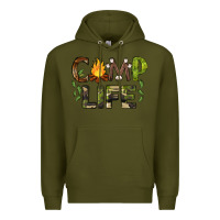 Army Green camp life Premium Hoodie - BarkalooDesign
