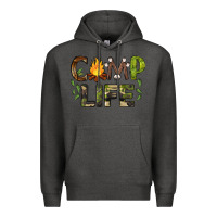Charcoal Heather camp life Premium Hoodie - BarkalooDesign