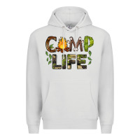 Dove Grey camp life Premium Hoodie - BarkalooDesign