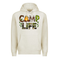 Oatmeal Heather camp life Premium Hoodie - BarkalooDesign