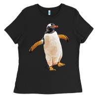 Black penguin Ladies Tee - LillyAllenDesigns