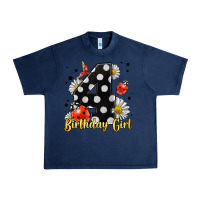 Navy ladybug birthday girl age 4 Urban Heavy Tee - LillyAllenDesigns