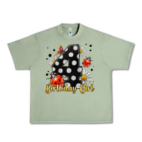 Oil Green ladybug birthday girl age 4 Urban Heavy Tee - LillyAllenDesigns